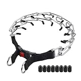 Aheasoun Prong Collar for Dogs, Choke Collar for Dogs, Pinch Collar Adjustable Stainless Steel Links