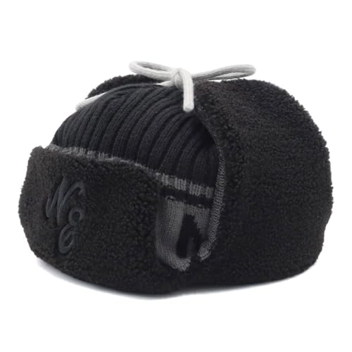 [�j���[�G��] �j�b�g�g���b�p�[ �t���b�v �{�A �u���b�N FREE KNIT TRAPPER NEWERA BLK