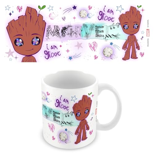 Guardians of the Galaxy Marvel (Groot Galaxy Eyes Design) 11oz Ceramic Coffee Mug