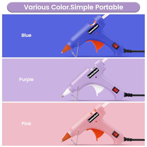 Image of Hot Glue Gun Kit with 30 Glue Sticks, 20W Mini Glue Gun Set (Light Purple)