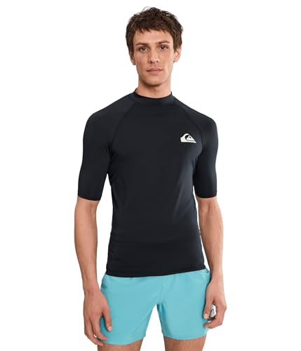 T-shirt homme Quiksilver Everyday noir, le haut idéal pour la plage et le surf