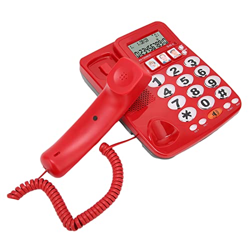 Teléfono con cable para personas mayores, identificación de llamadas miniatura 6