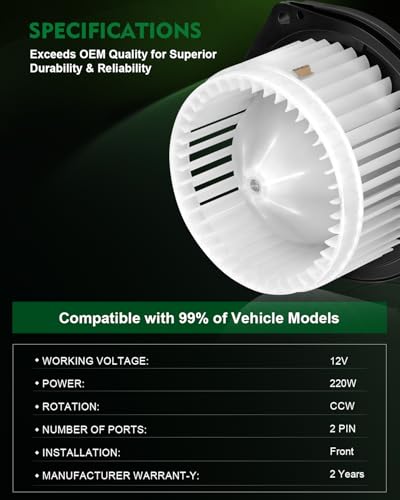 Image of for:-Chevy Impala HVAC Heater Blower Motor with Fan Cage for:-Chevy Impala 2004-2016 Monte Carlo 2004-2007 for:-Buick Lacrosse 2005-2009 for:-Pontiac Grand Prix 2004-2008, 700107