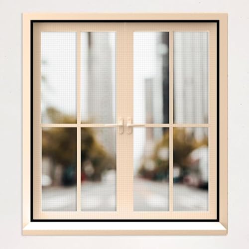 Image of Classic Mosquito Net for Windows | 120X60 cm | 120 GSM Fiberglass Mesh |Pre Stitched Window Net for Home | Self Adhesive Hook & Loop Easy Install | Protection from Mosquitoes & Insects |Black