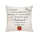 VAVSU "Behind Every Child Who Believes in Themselves is A Teacher Who Believed in Them First"lniane poszewki na poduszki poszewki na poduszki poszewka na poduszkę na sofę dla nauczyciela prezenty uznania