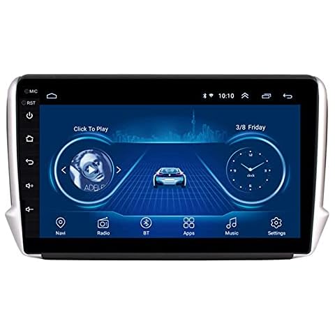 Android 10 Car Stereo - Applicable for PEUGEOT 2008 208 2014-2018, Car Audio Digital Touch Screen Head Unit Auto Media Player Gps Navigation 10.1 Inch Multimedia FM Radio,8core-WIFI: 2+32G Cover