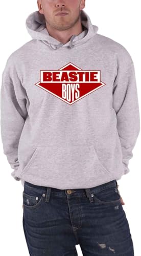 VGHWSC Beastie Boys Men's Diamond Logo Hooded Sweatshirt Grey(X-Large)