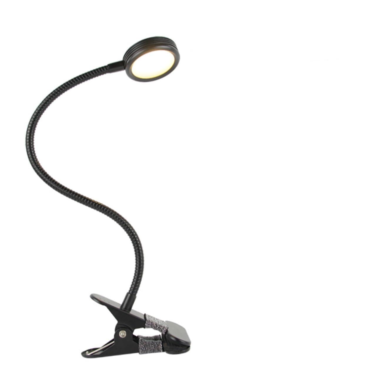 balacoo Clip Table Lamp Book Light for Reading in Bed Color Temperatures Brightness Levels Flexible Gooseneck Design Clamp Light for Desk and Headboard Black