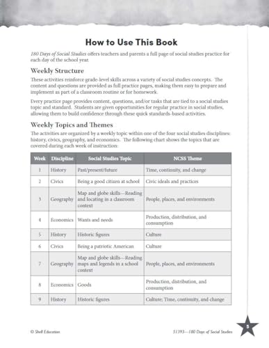 180 Days(tm) Social Studies for First Grade: Practice, Assess, Diagnose