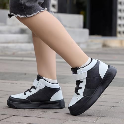 Image of Kids Sneakers Boys Running Shoes Girls High Top Casual Lightweight Classic Adjustable Strap Sneakers