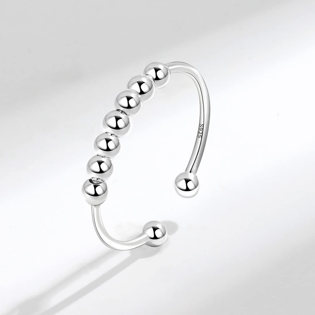 3 Piezas Anillo Antiestres Anxiety Ring Ajustables Fidget Ring Anillo Ansiedad De Manera Unisex Ligero Clásico Anillos Abiertos Anillos De Nudillos Ansiedad