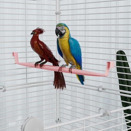 Image of STILLCOVE Large Flight Bird Cage: Wide Birdcage with Storage Shelf & Perch