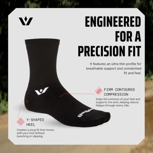 Image of Swiftwick ASPIRE Mid-Crew Socks for Running & Cycling, Men & Women
