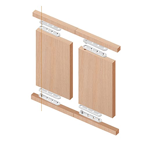 4 Pcs Door Pivot Hinge, 360 Degree Stainless Steel Rotating Hinge Pivot, Folding Flip Cabinet Cupboard Door Inset Pivot Hinge - Image 4