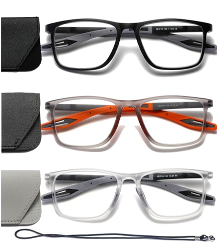 Hubeye TR90 Sports Reading Glasses for Men/Women