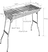 LEADZM Holzkohlegrill, Edelstahl Camping Klappgrill,70x31x71cm Außen, Terrasse, Camping, Grillparty, 5-10 Personen Verwendung
