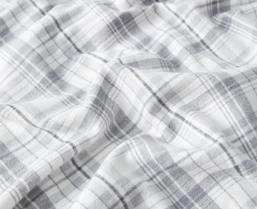 Image of Eddie Bauer - Flannel Sheets King Size, Anti-Pilling & Wrinkle Resistant Cotton, Touchably Soft for All-Season Comfort - Bed Sheets with Matching Pillowcases & Fitted Sheet (Beacon Hill Ivory)