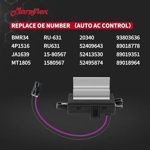 Image of Marsflex Blower Motor Resistor 4P1516 2003 2004 2005 2006 for Chevrolet Chevy Tahoe Silverado Trailblazer, for GMC Yukon Envoy, for Cadillac Escalade Blower Resistor 15-80567 for Auto AC Control