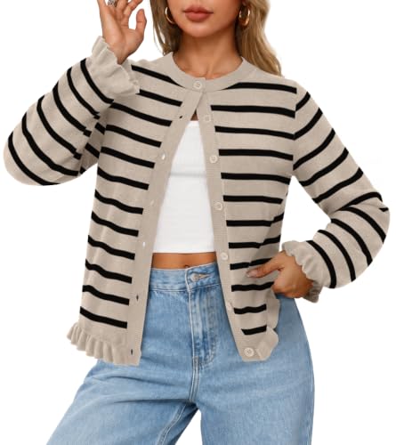 OFEEFAN Cardigan Sweaters for Women Trendy Fall Outfits Long Sleeve Shirts - image 1