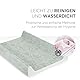 KikkaBoo SECRET GARDEN Wickelauflage Abwaschbar 80x50 Cm Für Babys, Wasserdicht Und Hygienisch, Weiche PVC-Oberfläche, Gepolstert, Für Wickeltisch Oder Kommode, Grün