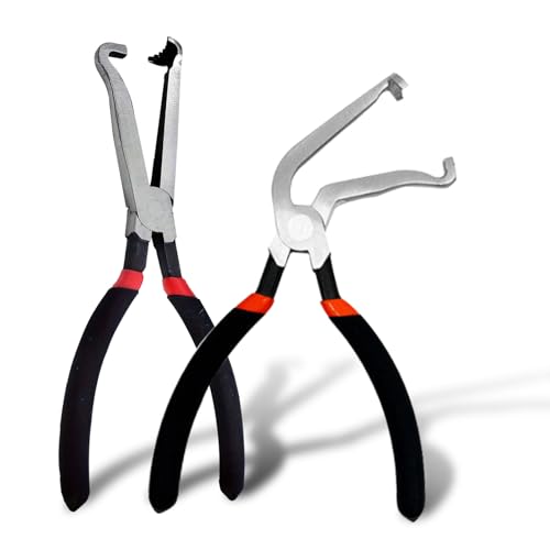 Japelessor 2PCS Electrical Disconnect Pliers, Electrical Connector Pliers for Cars, Fuel Line Petrol Clip Pipe Pliers, Automotive Hose Disconnect Tools for Push Tab Style Plugs