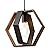 EDISHINE Pendant Lights for Kitchen Island, Farmhouse Hanging Light Fixture with Wood Grain and Black Finish, Adjustable Height Pendant Light for Kitchen Table, Hallway, Entry, cULus Listed