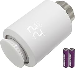 KETOTEK Tête Thermostatique Radiateur Zigbee, Vanne Thermostatique Connectée Programmable, Thermostat Radiateur Compatible avec Alexa, Smart Life APP Contrôle, Tuya Zigbee Gateway Requis