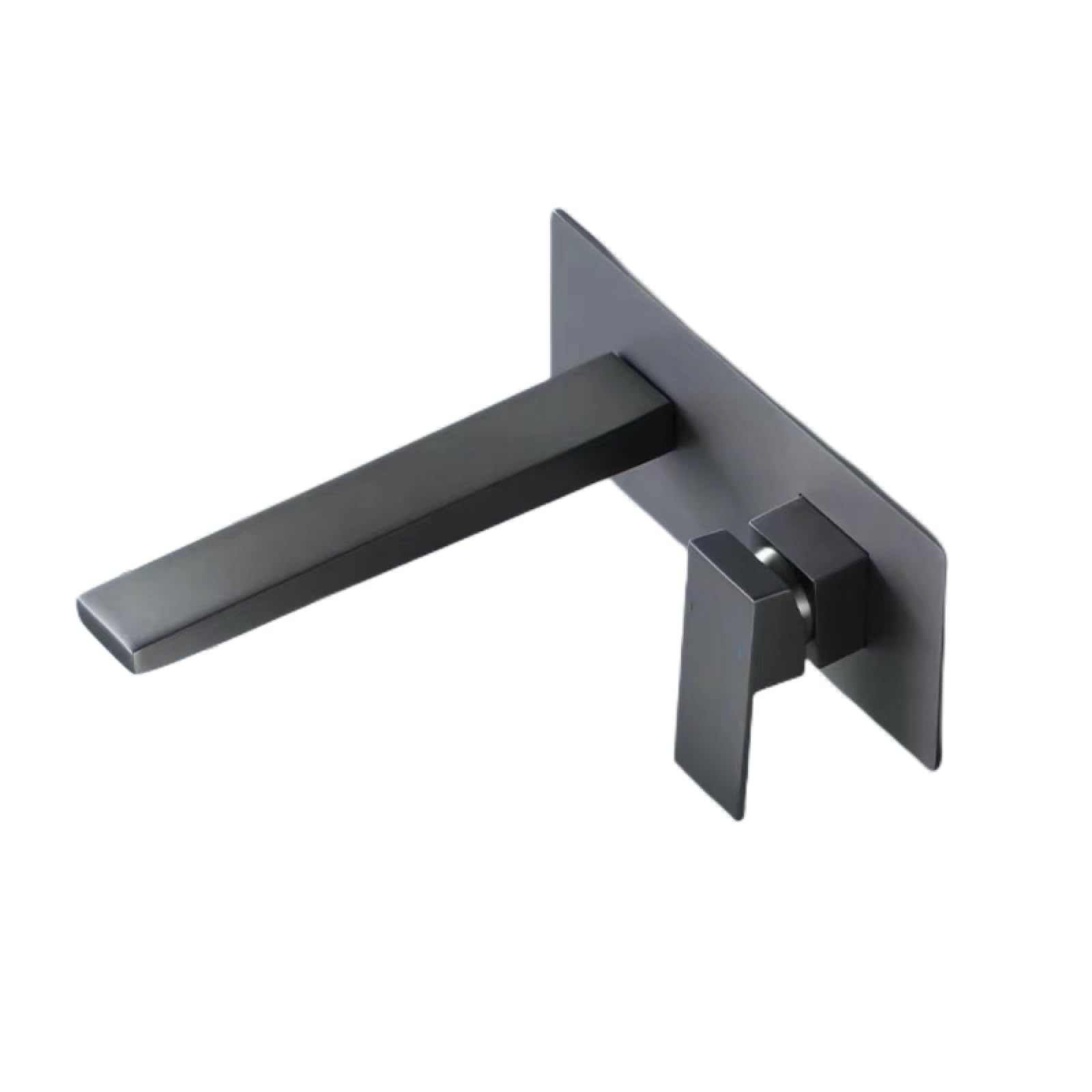 Fregadero de baño montado en la pared, lavabo redondo de cobre cepillado dorado con fontanería oculta, control de agua fría y caliente, diseño moderno que ahorra espacio para baños pequeños