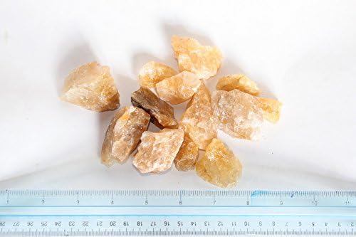 Miniatura 2 de Madagascar Minerals Gema de cuarzo hematoide amarillo decoración áspera - bolsa de 1 libra