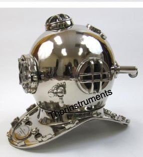 Divers Helmet in Chrome Finish Mark-V Diving 18