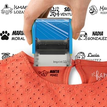 STAMPRINT VERSAL | Sello Ropa Nombre Personalizado | Sello Lavadora Textil | Sellos Colegio Guarderia Residencia | Sello Niña Bebe Niño | Marcador Ropa Personalizado | Varios Diseños