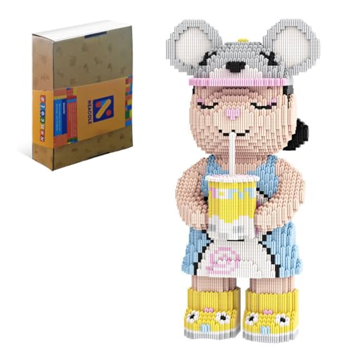 Neacole Blocs de construction ours (7220 pièces) 43/46 cm, micro blocs de construction en forme d'animal 3D pour adultes et enfants, décoration de maison et...