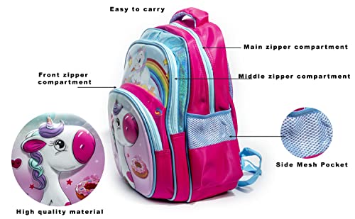 Image of Cute Cartoon Schoolbag Backpack Unicorn Backpack Bookbag for Girls Boys 3 to 6 years