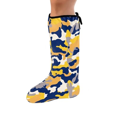 Gomyblomy Camo Leg Cast Cover Soft Leg Cast Sock for Foot Washable Leg Cast Sleeve Cast Wound and Bandage Protector Sleeve for Leg Decorative Cast Covers for Women Men-L