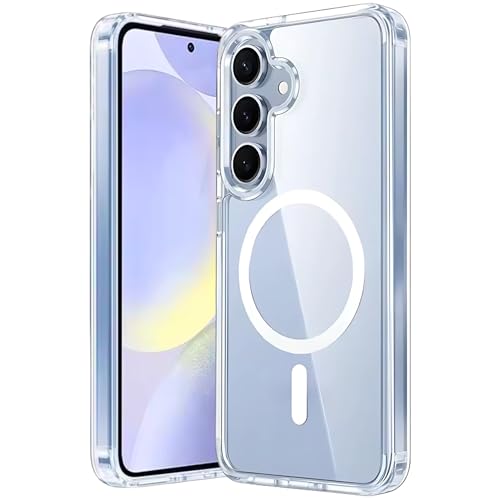 Capa Mag-safe para Samsung [Galaxy S25] Capinha Slim Premium com [Proteção de Câmera] Magnetica Clear Case Transparente [Anti-Amarelamento], Compatível com MagSafe e Anti Impacto (6.2 Pol)