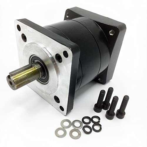 Flange 80mm Servo Planetary Gearbox 5:1 Gear Head Speed Reducer, 19mm Input & 16mm Output Shaft for Nema32 Servo Motor