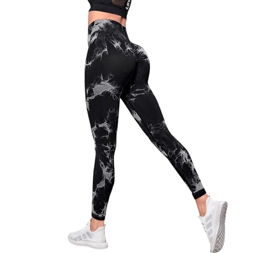 Neteson Legging Sport Femme Anti Cellulite Leggings Push Up Opaque Taille Haute sans Couture Slim Fit Pantalon Compression Butt Lift Yoga Pants Gym Running...
