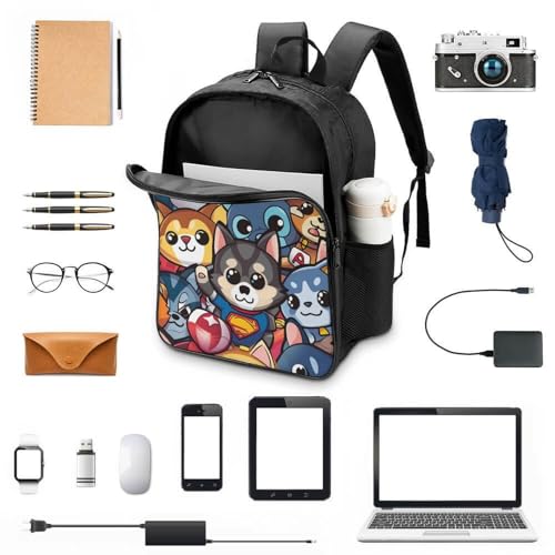Mochila de corgi infantil impermeable de 40x28x16 cm para la vuelta al colegio 4