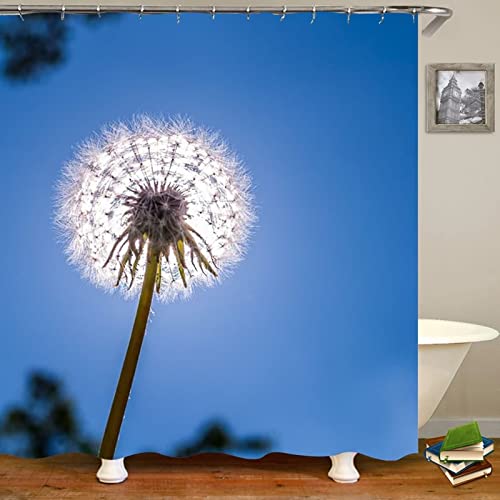 Rideau de douche bleu KnSam 180x200cm en polyester anti-moisissure - 2
