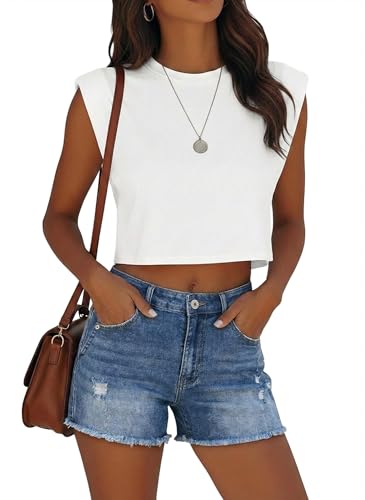 Image of MODARANI Denim Shorts for Women Distressed Jean Shorts Ripped Summer Hot Short