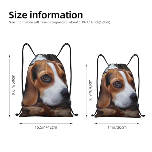Drawstring Backpack Sports Gym Bags Draw String Bag for Women Men Cute Beagle Drawstring Bags Sackpack2