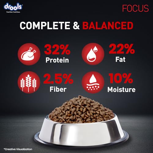 Image of Drools Focus Starter Super Premium Dry Dog Food 8kg Pack | Chicken Flavour | Supports Growth & Intelligence | Gut-Friendly Formula | Promotes Healthy Development