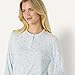 Amazon Essentials x Sofia Grainge Women's Long Sleeve Henley Pajama Set, Light Blue Geese, Medium