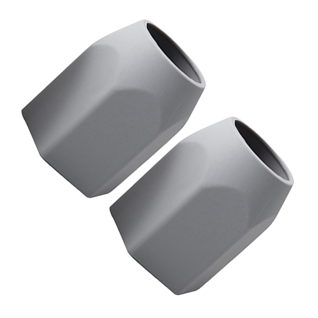 NUOBESTY 3 Set Supporto Per Penna Porta Pennelli Trucco in Silicone Portapenne Geometrico Tubo Di Cancelleria Organizer Per Matite Da Scrivania Grey Gel Di Silice 2 Pezzi * 3
