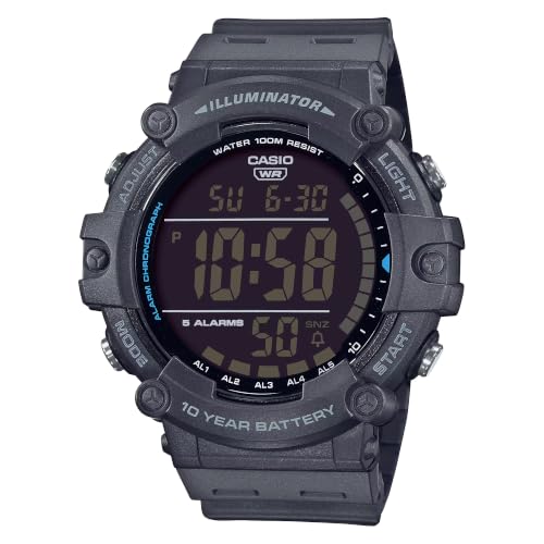 Image of Casio Illuminator AE1500WH Series | 10-Year Battery | LED Backlight | 5-Alarms | 1 /100 Sec Stopwatch | Men's Digital Watch