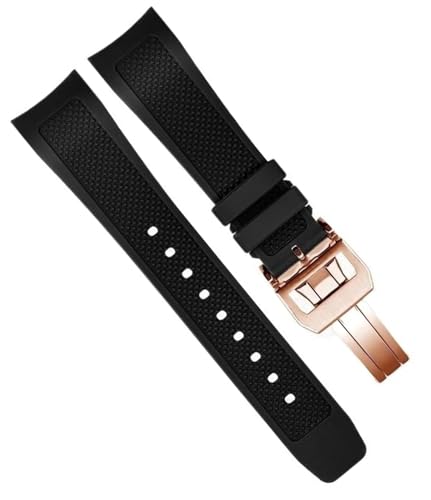 Bracelet montre caoutchouc incurvé résistant pour Iwc