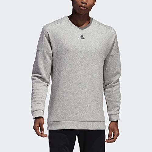 adidas Men's Athletics 3-Stripes Crew Neck Sweatshirt Pullover