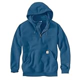 Carhartt Men's Rain Defender Loose Fit Heavyweight Quarter-Zip Sweatshirt, Dark Horizon Blue, Large