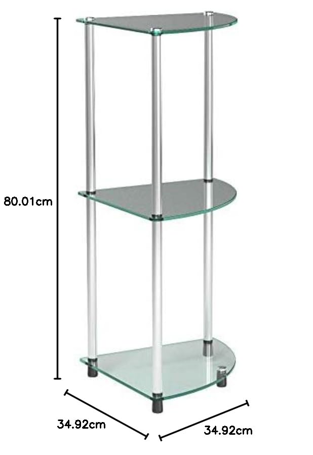 Amazon｜Designs2Go Classic Glass 3 Tier Corner Shelf｜オープン