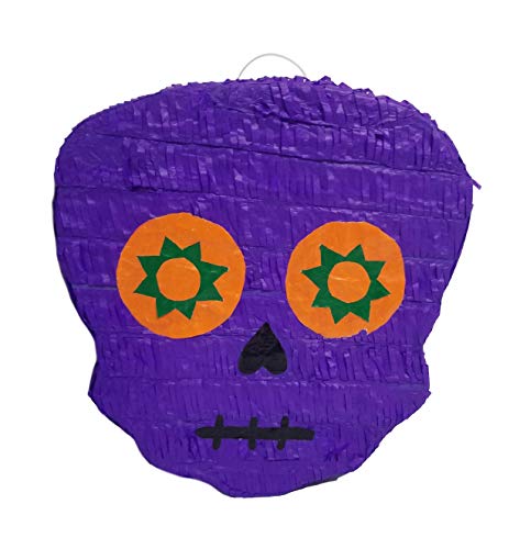 Traditional Day of the Dead Pinata | Sugar Skull “ Dia de Muertos “ Piñata | Mexican Calavera Decoration | Halloween Catrina Party Celebration | Cinco de Mayo Fiesta Supplies | Assorted Color - Thumbnail 6